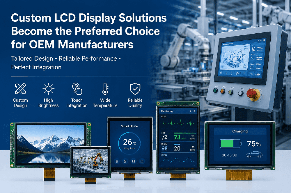 Custom LCD Display Solutions Become the Preferred Choice for OEM Manufacturers